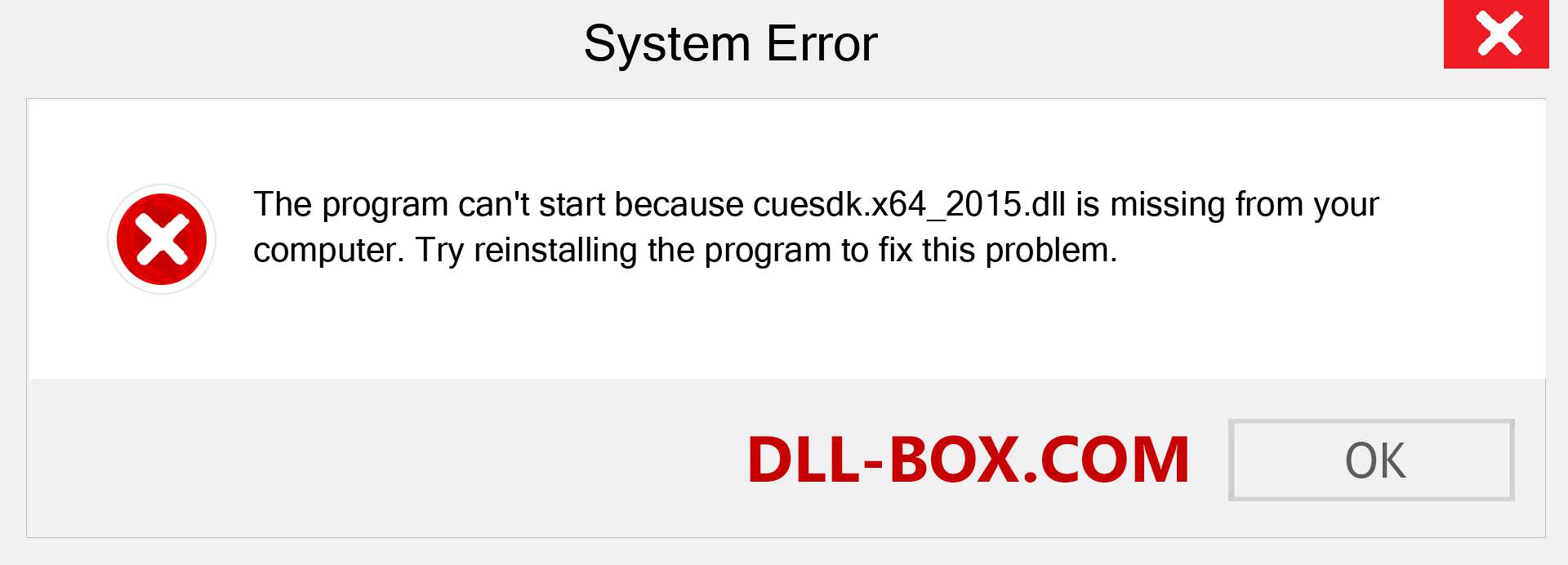  cuesdk.x64_2015.dll file is missing?. Download for Windows 7, 8, 10 - Fix  cuesdk.x64_2015 dll Missing Error on Windows, photos, images
